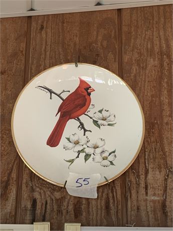 North American Song Bird Cardinal Plate By Avon (1974)