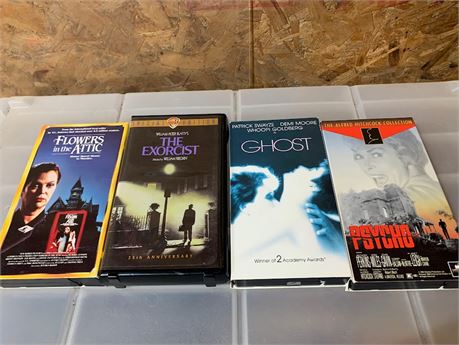 VHS Movies Lot Ghost - Psycho - The Exorcist - Flowers In The Attic