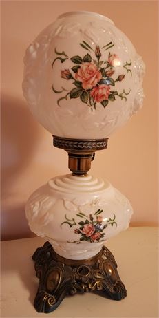 Vintage Phoenix Gone With The Wind Rose Hurricane Lamp