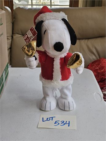 Bell Ringer Snoopy Animated Christmas Character