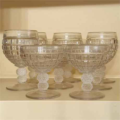 Heisey Mid Century Goblets/Wine Glasses Set - 8 total, (4 of each size)
