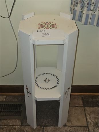 Hand Painted Wood Plant Stand