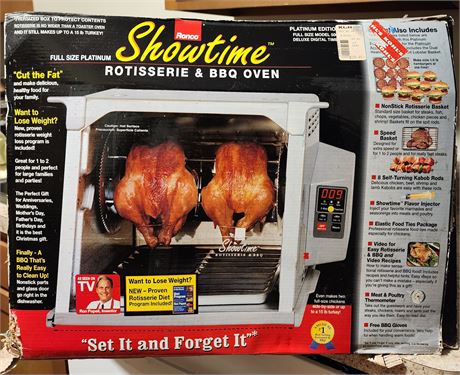 *NIB Ronco Full Size Platinum Rotisserie / BBQ Oven