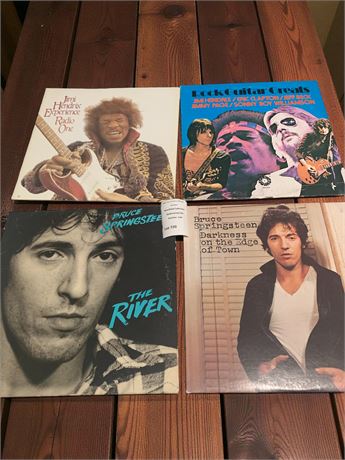 Bruce Springsteen, Jimmy Hendrix Record Album Lot of 4