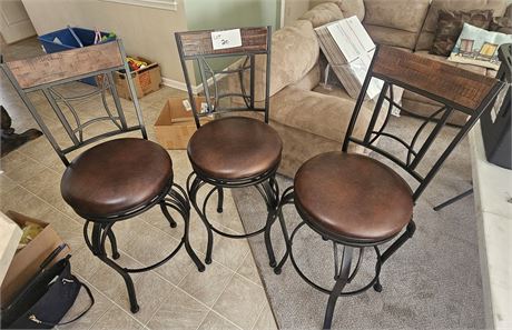 Matching Swivel Cushion Bar Chairs