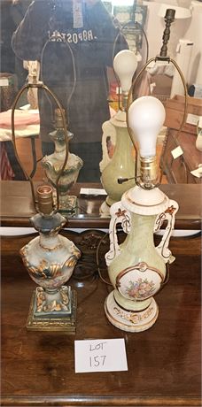 Vintage Transferware Table Lamps