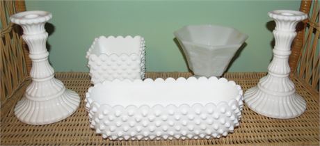 Milk glass Lot