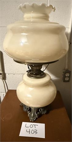 Vintage Hurricane Lamp 24”