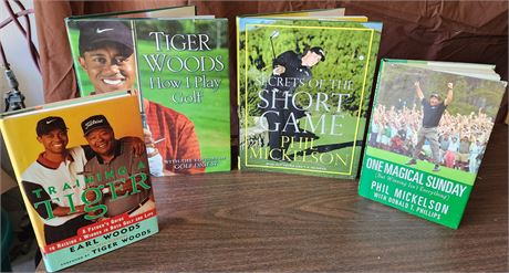 Golf Book Lot~Tiger Woods & Phil Mickelson