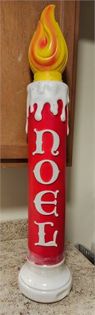 Empire Blow Mold Christmas 40" Tall "NOEL" Lighted Candle 1 of 2