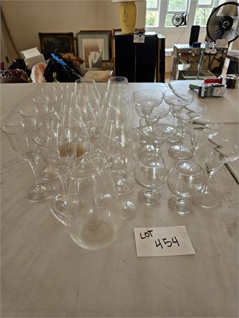 Mixed Glasses : Brandy / Margarita & Wine Glasses