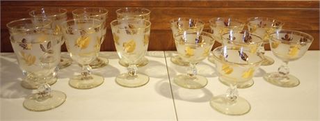 Gold Leaf Glassware