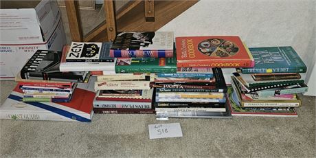 Mixed Book Lot : Cookbooks / Military / Autobiography & More