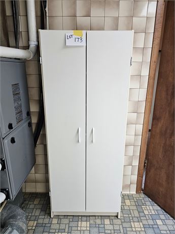 White Pressed Utility Cabinet