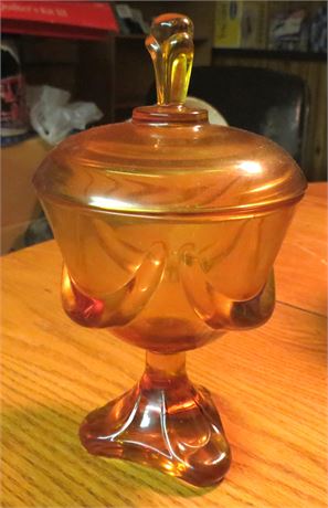 Viking Amber Candy Dish