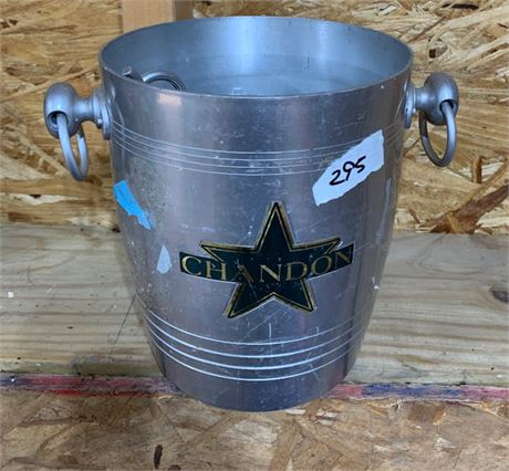 Vintage Chandon Metal Galvanized Bucket