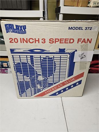 Lasko Galaxy 20" 3 Speed Fan In Box