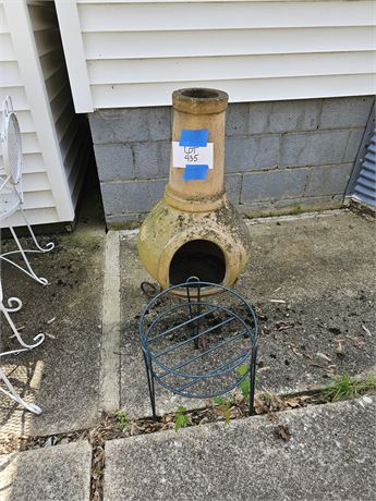 Outdoor Fire Pit Chimney & Stand