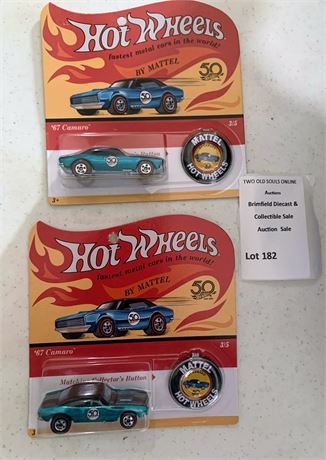 Hot Wheels 50th Anniversary Redlines Originals 67 Camaro Die Cast Cars