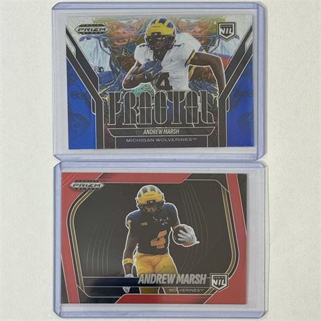 Andrew Marsh - 2025 Panini Prizm Black - Red /299 & Fractal /199 Cards