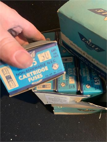 Eagle No. 655 Cartridge Fuse Lot - 3 Cases (Singular Boxes of 100)