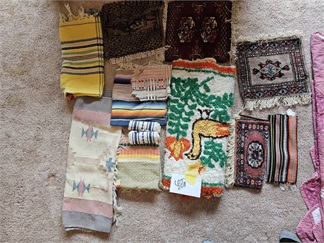 Mixed Rug Lot: Prayer Rugs / Mexican - Different Sizes/Colors & Material