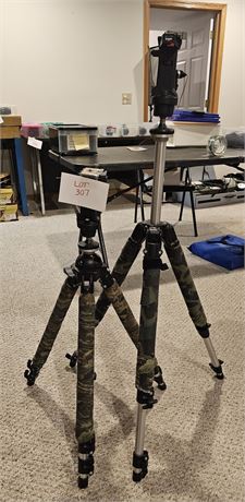 Mixed Tripod Lot- Size, Maker & Features May Vary