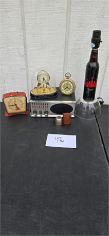 Mixed Misc Lot- Aristo Timmer, Electra Bearcat Police Scanner, Clock & More