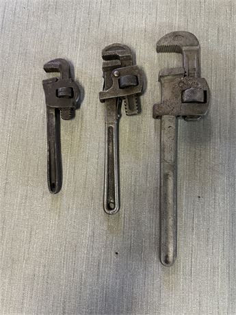 Vintage Pipe Wrench Lot