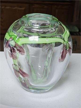 Vintage Paper Weight Orchid Vase