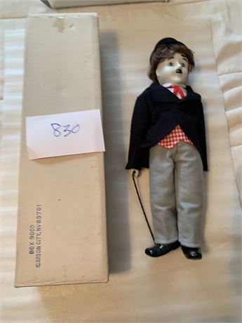 Vintage Charlie Chaplin Doll With Porcelain/China Head