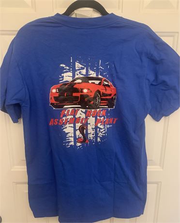 100% Cotton Blue Ford Flat Rock Assembly Plant T Shirt Size M (Made in the USA)