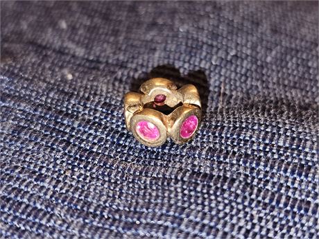 Pandora 14K (585 ALE) Pink Ice Circle Charm