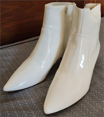 White Patent Leather Boots -Like New