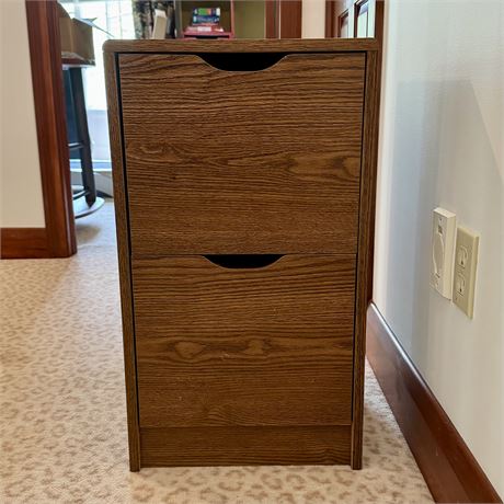 Wooden 2-Drawer Filing Cabinet