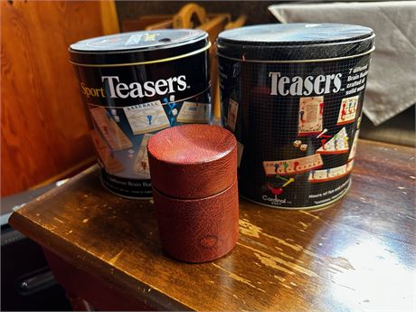 Vintage Peg Games In Canisters