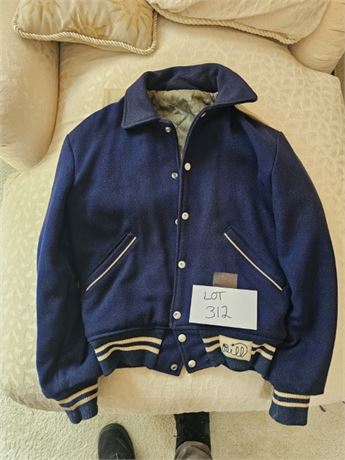 Vintage Rootstown Letterman Wool Coat