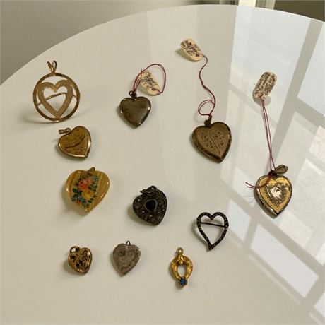 Heart Locket Pendant Lot
