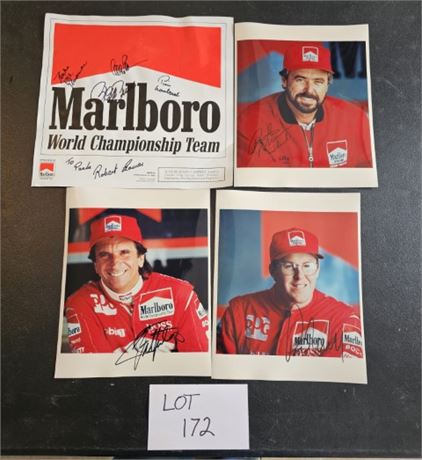Signed 8x10 Color Autograph Racing Photos-Paul Tracy, Aj Foyt & More