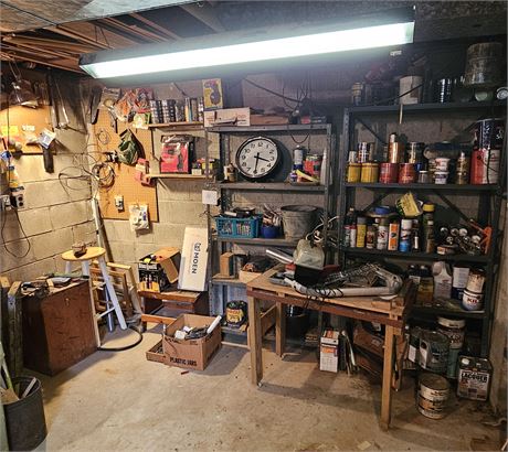 Large Cleanout Hardware, Table Vise, Paint & Supplies Bits, Plumbing, Lighting