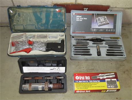 Allied Tap & Hex Die Set, Rivet Gun, Impact Driver