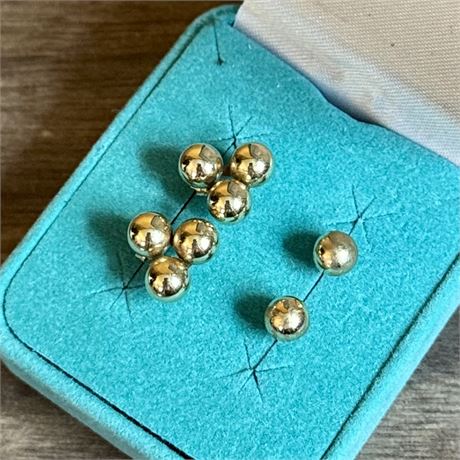 2 Pair 14k Gold Ball Cluster and Ball Stud Earrings - 1.38g