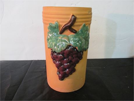 Vintage Red Clay Italian Large wine Bottle Holder Chiller