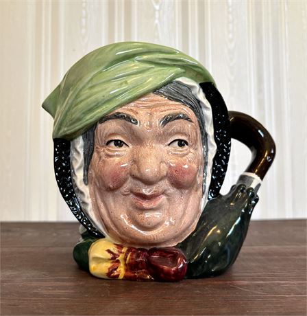 Royal Doulton Sairey Gamp Large Character Jug D5529 6" England