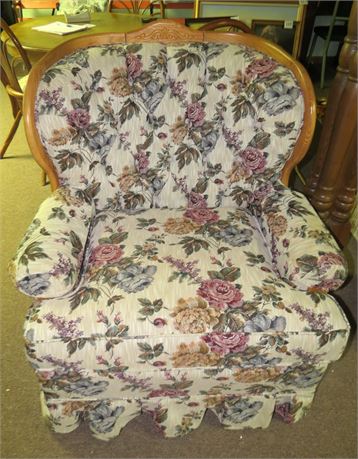 Livingston Manufacturing Floral Print Upholstered Chair