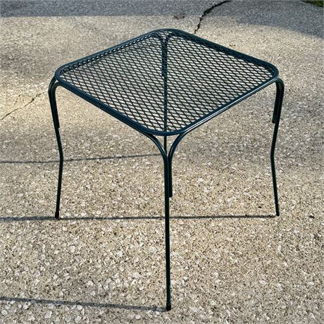 Wrought Iron Outdoor Patio Side Table - 16 x 16 x 18"T