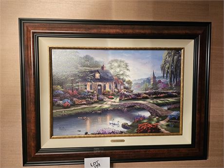 Thomas Kinkade Studios Stoney Creek Cottage Print on Canvas