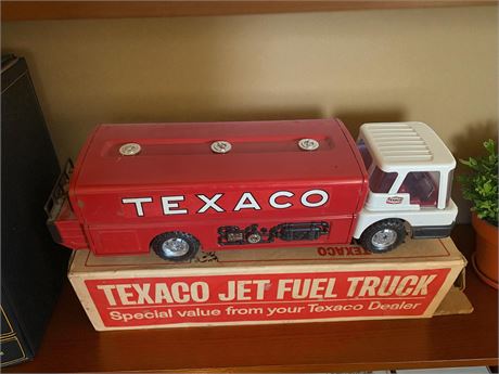 Vintage Texaco Jet Fuel Truck Toy In Original Box