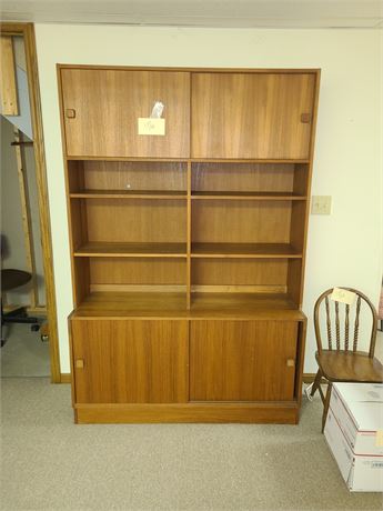 Vintage Wood Shelf & Storage Unit