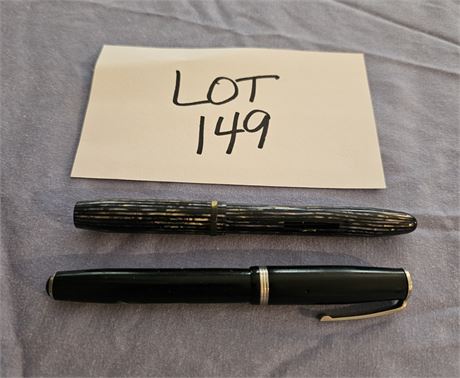 Esterbrook Black Fountain Pen and Conklin Fountain Pen (As Is)